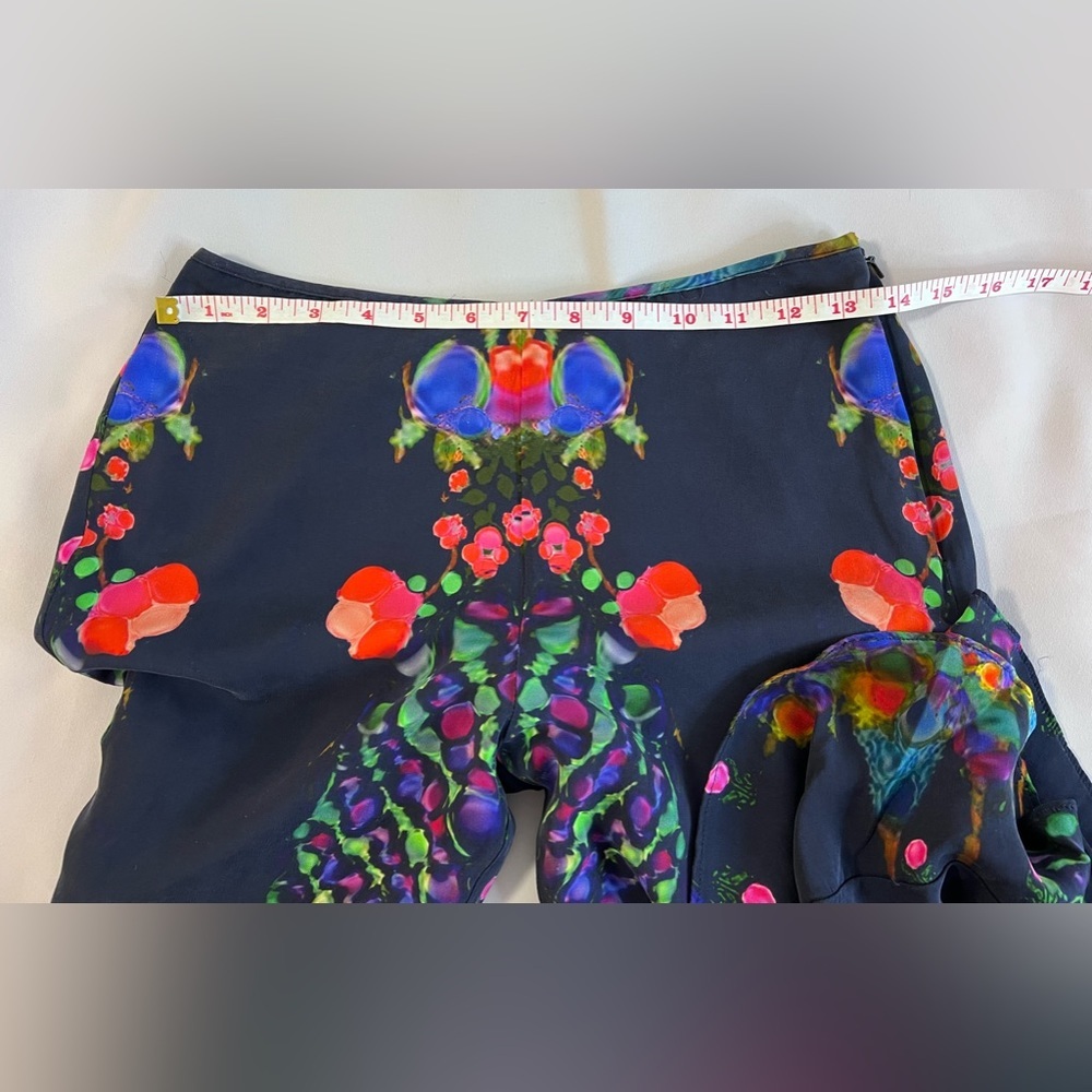 CYNTHIA ROWLEY Roseland Floral Flare Women’s Pant, Size 0 - Picture 6 of 12